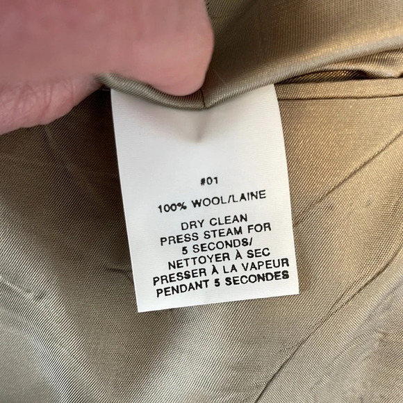 VINTAGE Wm. H. Leishman Mens Black Pure Wool 3 Button Single Breasted Jacket 42R - Picture 10 of 12